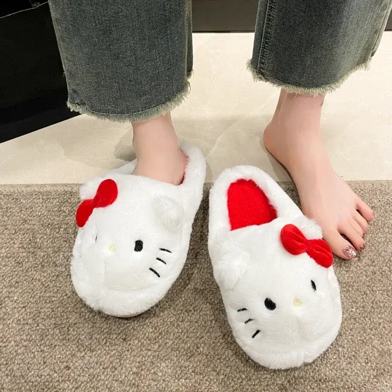 Plush Slippers Cute Student Autumn Winter Bedroom Soft Padded Plush Bedroom Aldult Shoes Girls Xmas shoes