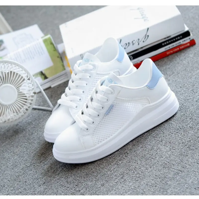 2024 Women Sneakers Shoes Female Breathable Students Casual Shoes Sports for Girl Flat Mesh White Shoes Vulcanize   sneakers