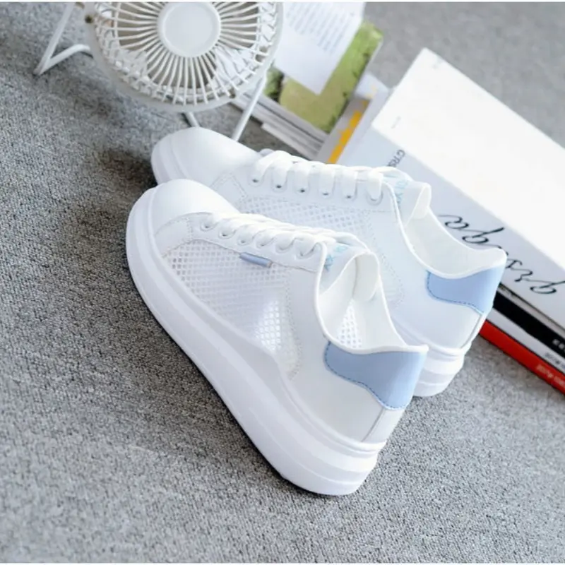 2024 Women Sneakers Shoes Female Breathable Students Casual Shoes Sports for Girl Flat Mesh White Shoes Vulcanize   sneakers