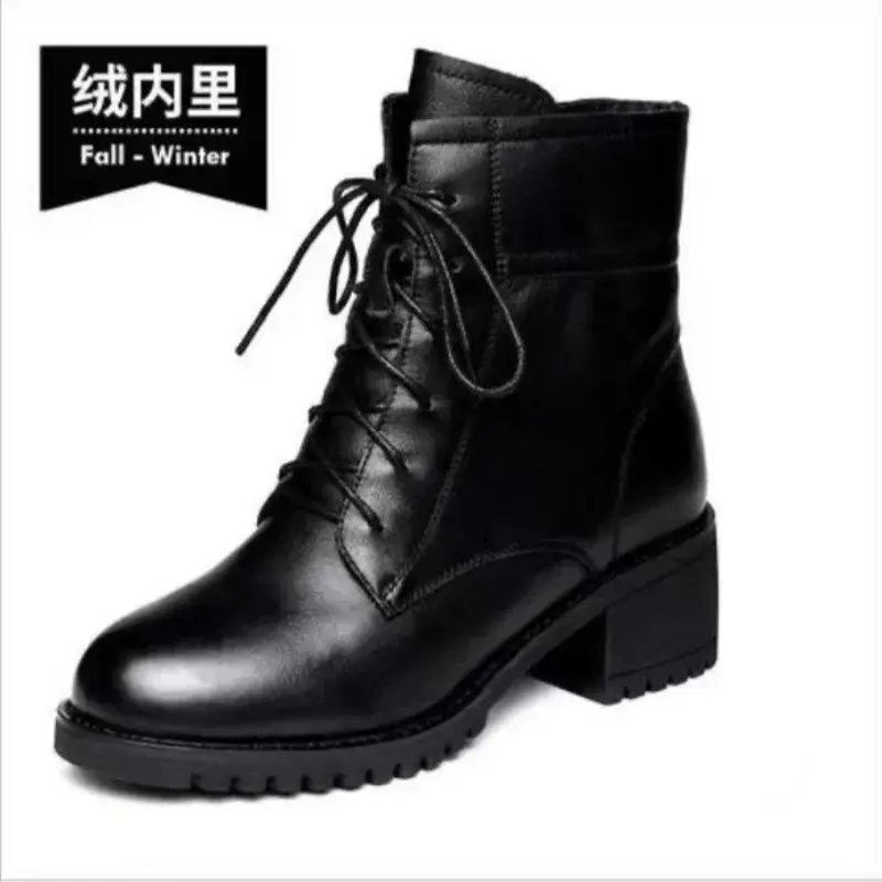 2024 High Quality Ladies Shoes Side Zipper Women's Boots Fashion Cross-tied Modern Boots Women Hot Sale Plus Size Ankle Boots