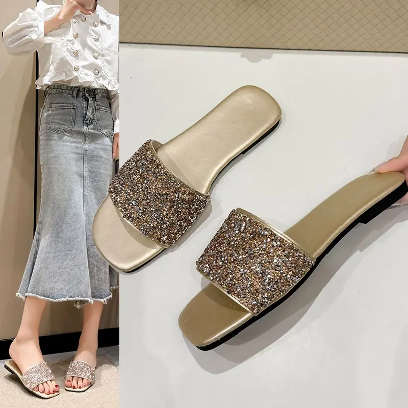 Women's Flat Sandals European American Fashion Lightweight Comfortable Casual Shoes Outdoor Vacation Beach Shoes