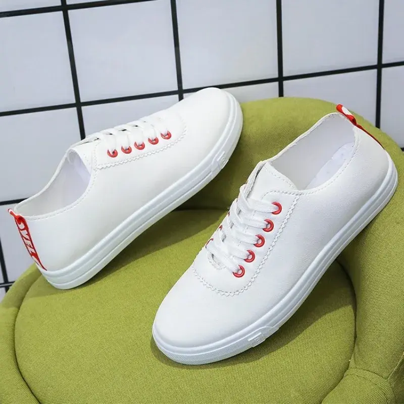 Shoes Women 2024 New Casual Breathable Sneakers Women White Lace-up Women's Vulcanize Shoes Summer Flat Bottom sports shoes