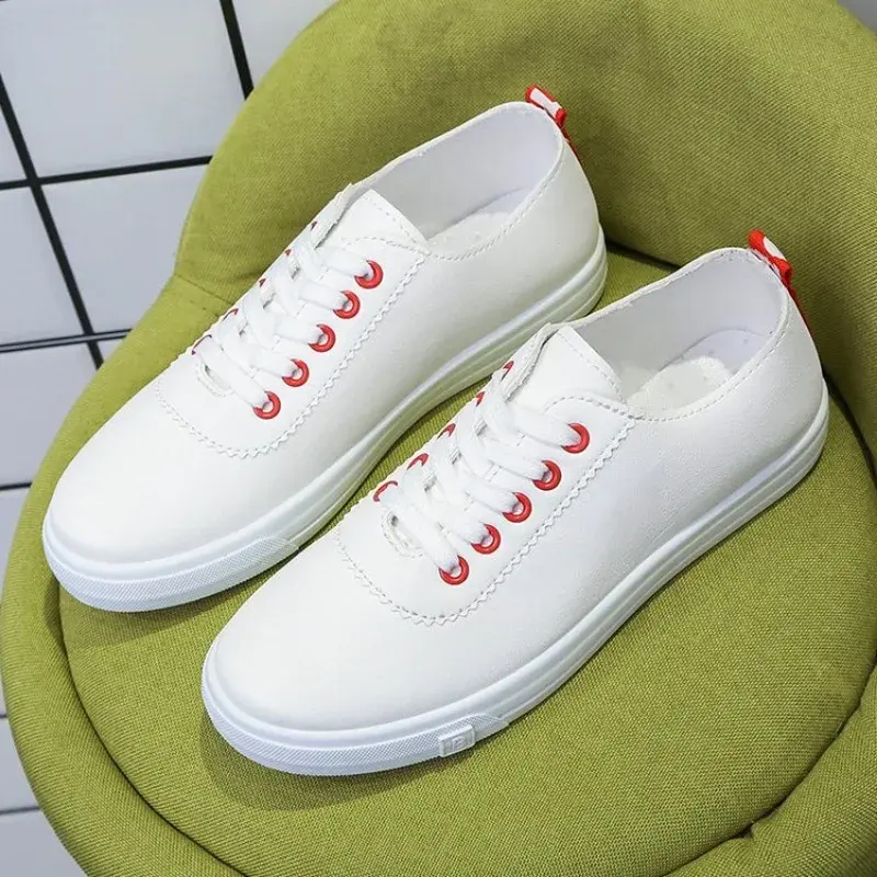 Shoes Women 2024 New Casual Breathable Sneakers Women White Lace-up Women's Vulcanize Shoes Summer Flat Bottom sports shoes