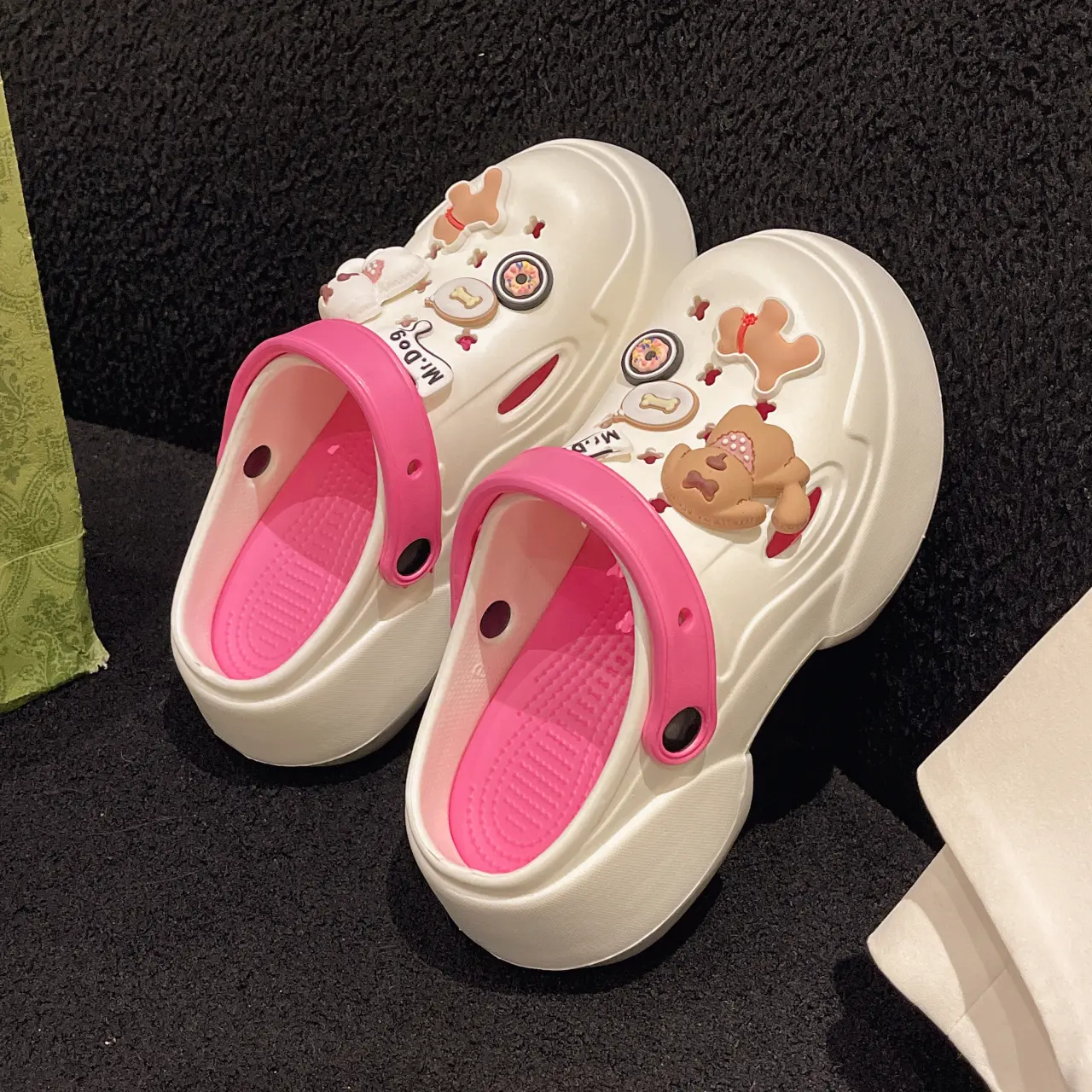 Wear Increased Non-slip High-heeled Shoes Hole Shoes Beach Sandals Home Shoes New Thick-soled Slippers Women's Sandalias Mujer