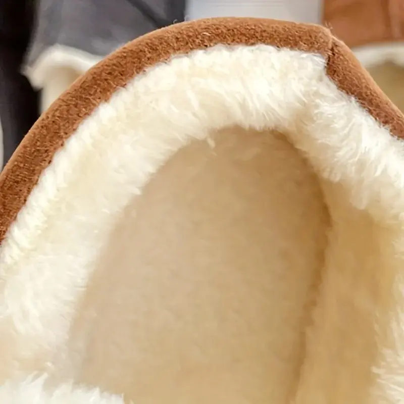 2024 Snow Boots Women's Short Tube Thickened Cotton Shoes Non-slip Winter New Shoes Student Women's Shoes  Black Boots