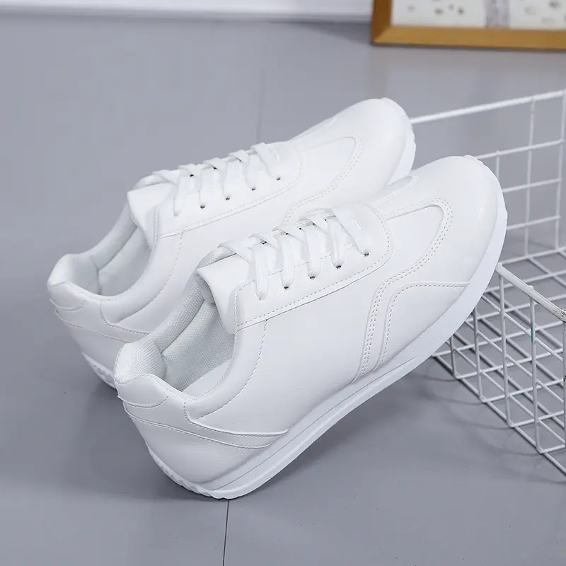 2024 Spring Summer Little White Shoes Female Black Flat Leather Sneakers Loafers Women Casual Shoe Zapatillas Mujer Chaussure