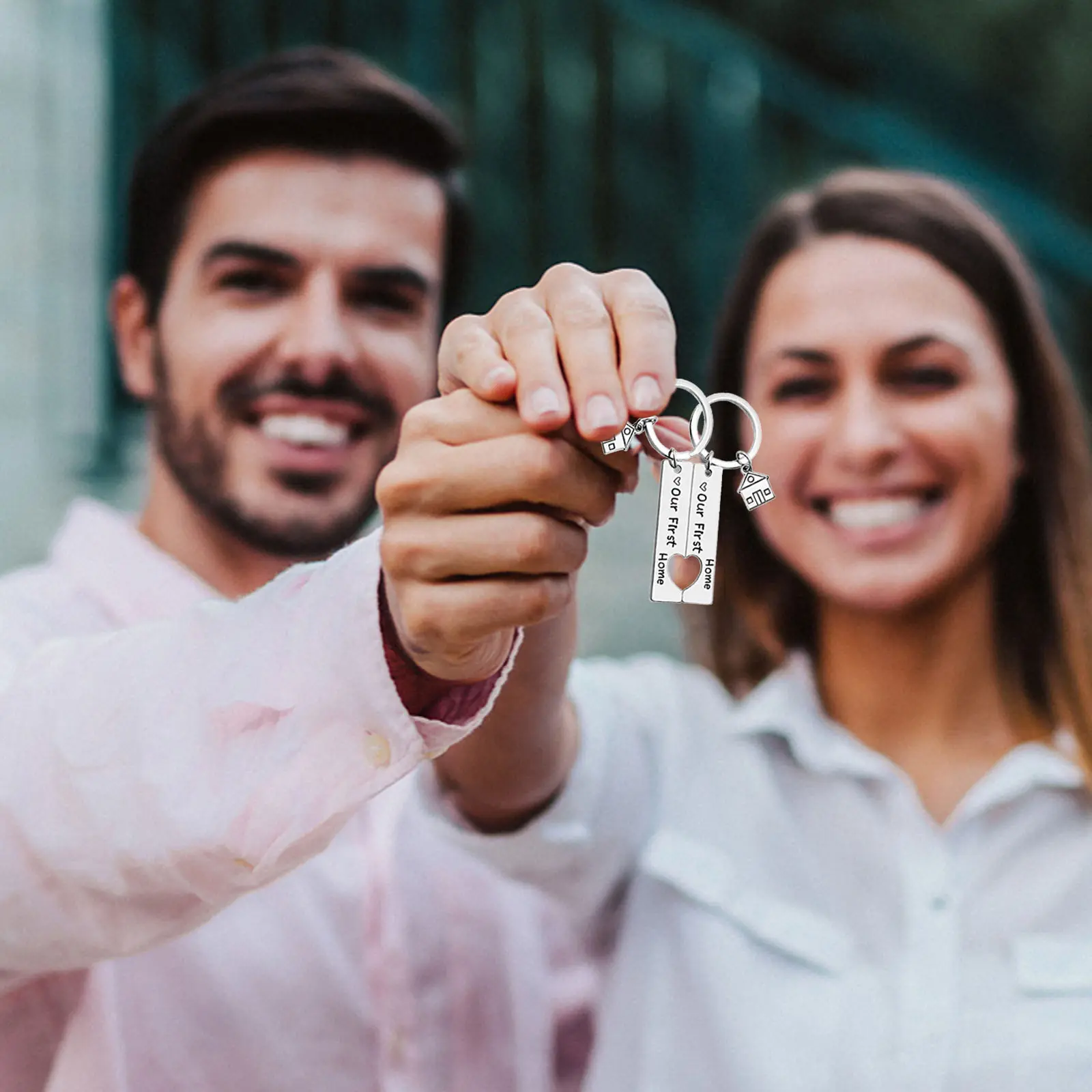 Our First Home Keychains New House Keychain New Home Keychain House Keyrings Housewarming Gift Car Key Holder For Men Fashion
