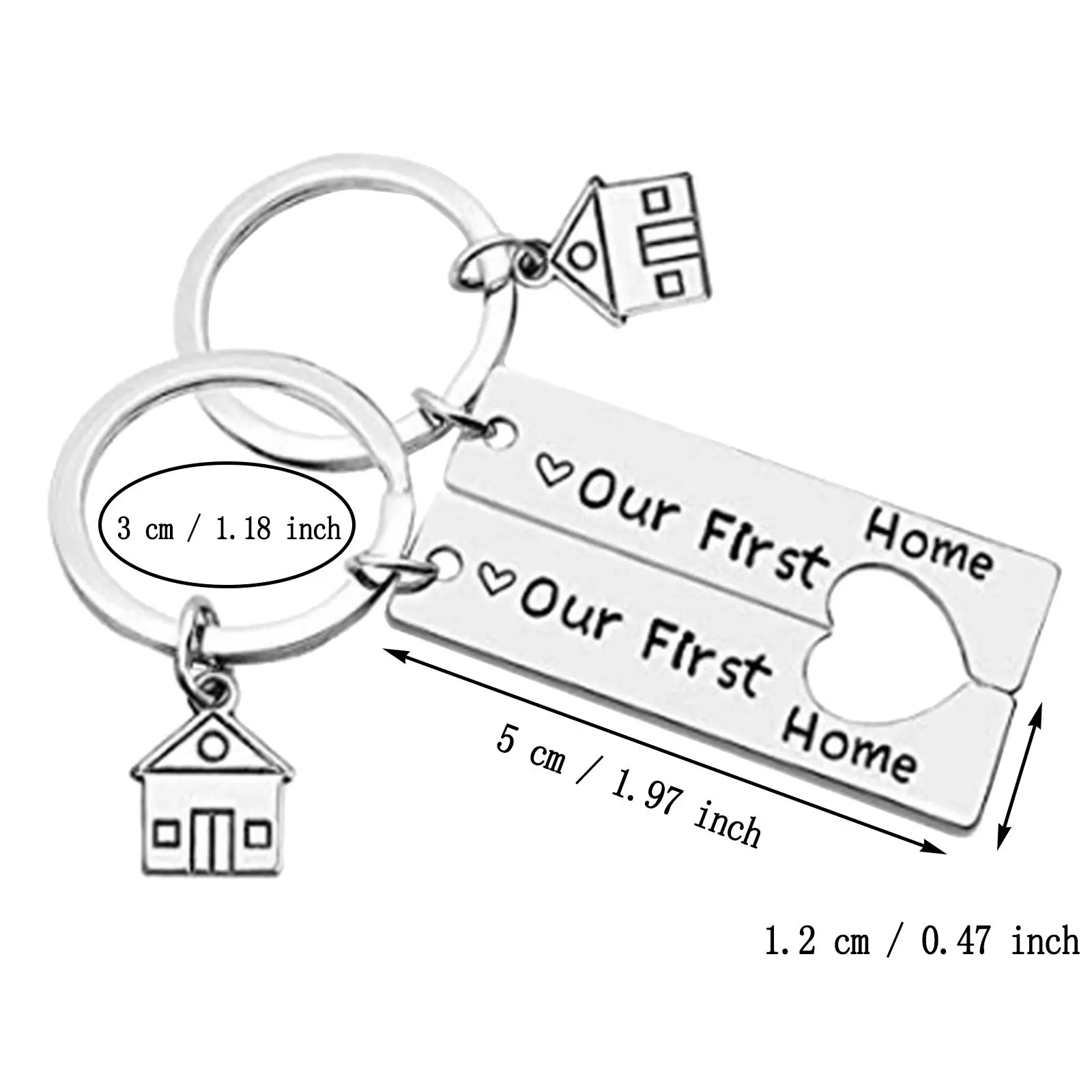 Our First Home Keychains New House Keychain New Home Keychain House Keyrings Housewarming Gift Car Key Holder For Men Fashion