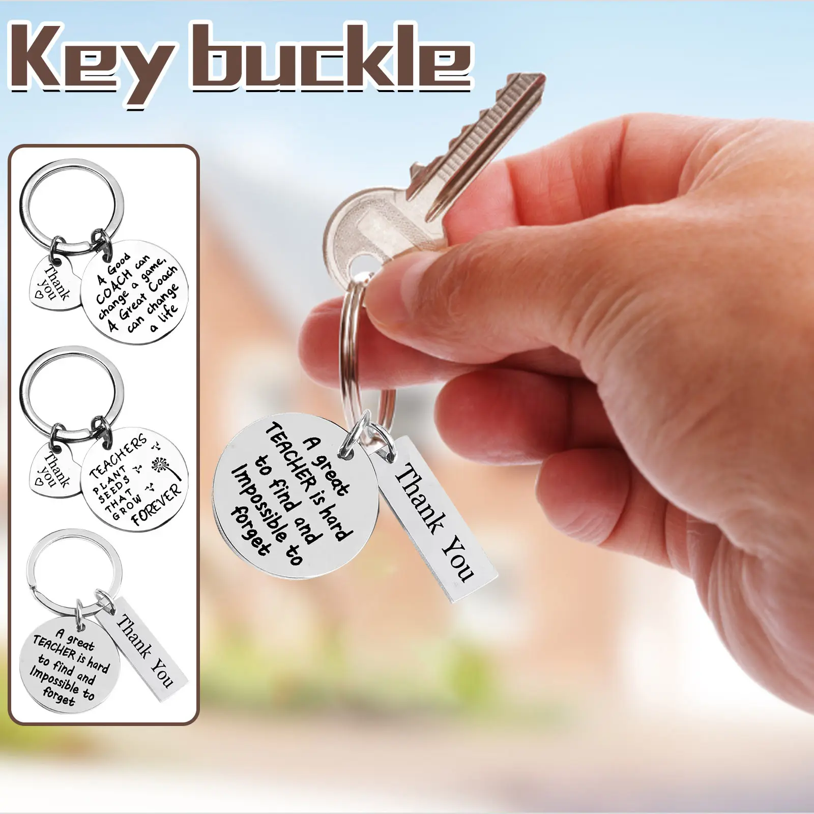 Gifts Keychain Teacher'S Day Keychain Teacher For Teachers Jewelry Appreciation Keychains Wallet With Ring Streetwear Fashion