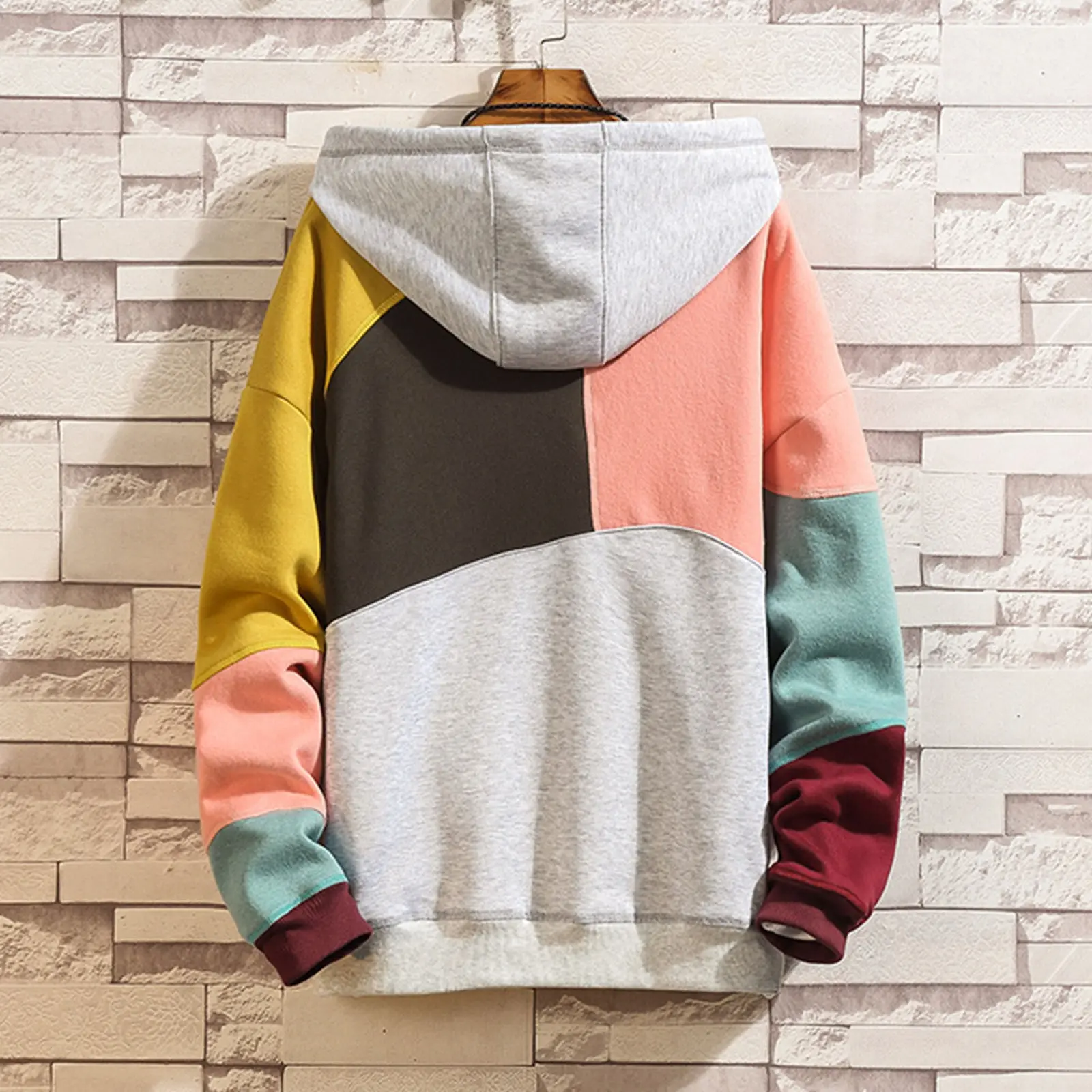 Plain Hooded Sweatshirt Men Mens Casual Hoodie Splicing Large Size Sweater Slipper Socks Animals