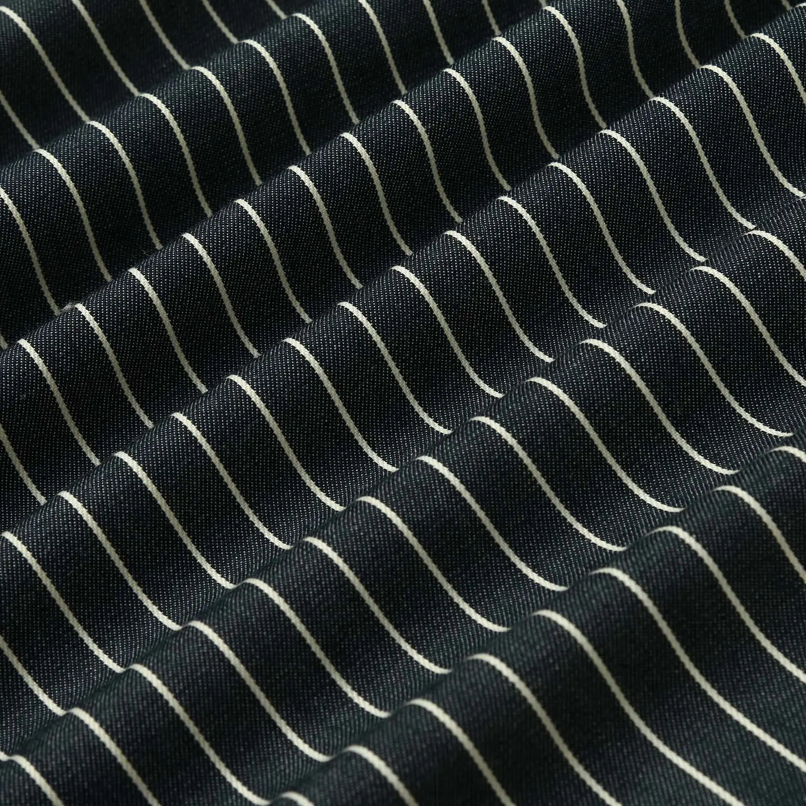 Men's Vintage Lapel Neck Shirts Fashion Striped Printed Long Sleeve Blouse With Double Pockets Male High End Temperament Shirt