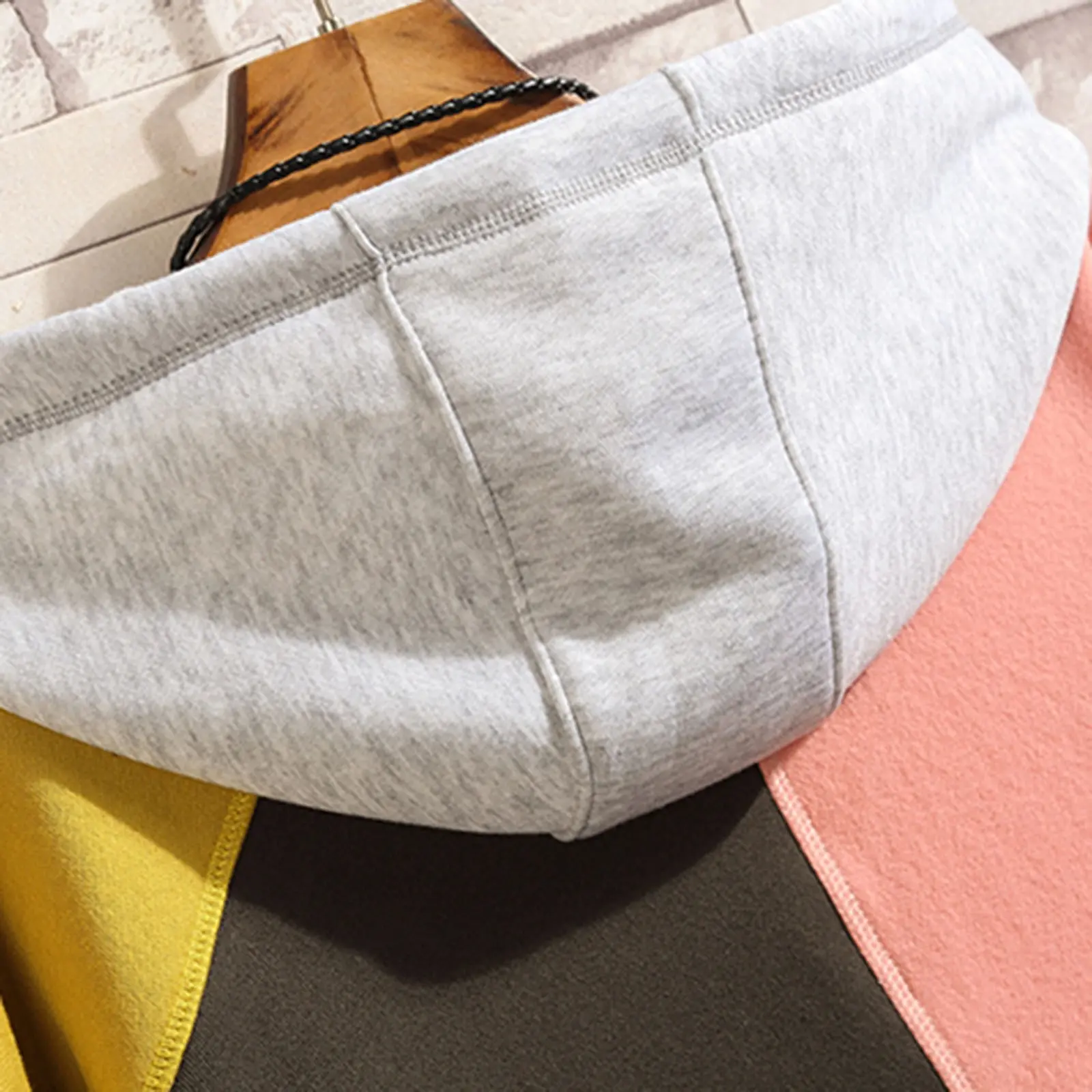 Plain Hooded Sweatshirt Men Mens Casual Hoodie Splicing Large Size Sweater Slipper Socks Animals