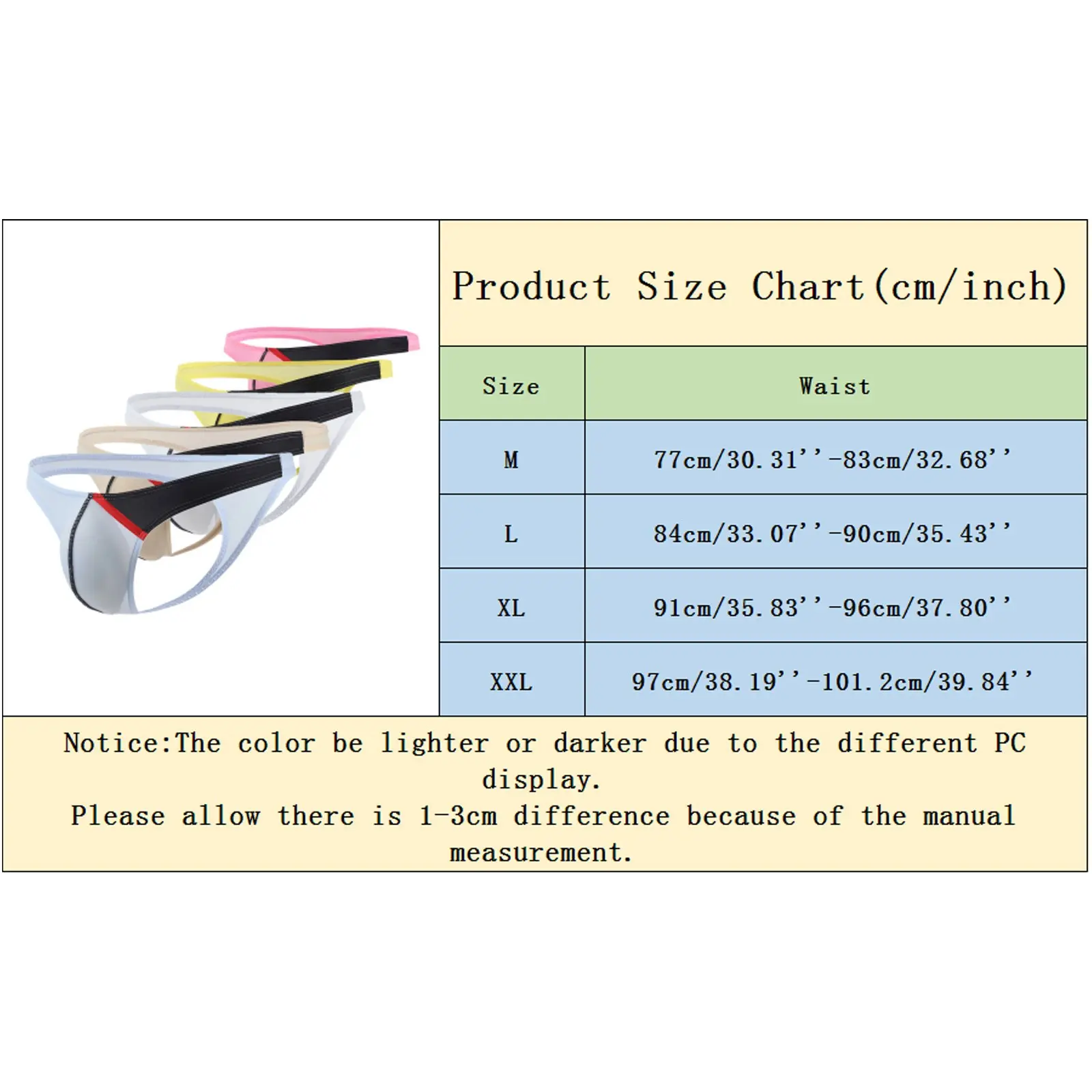Men's 1 Pack Low Waist Color Underpant Block Breathable Sexy Elastic Comfortable Pants Panties Thong Underpant Briefs Cotton