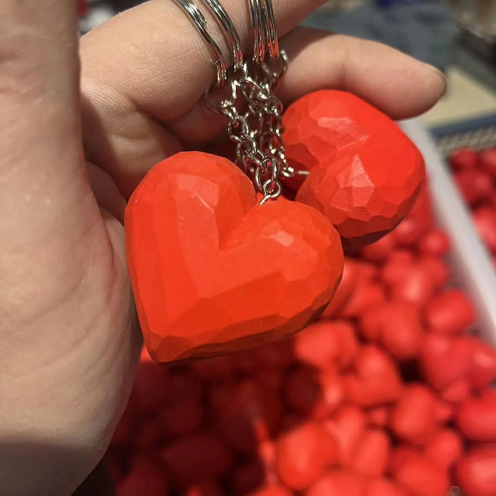 Keychain Pendant Car Key Chain Pendant Bag Pendants Red Wooden Keyring Charm For Small Bags Versatile Key Holder Chain Fun