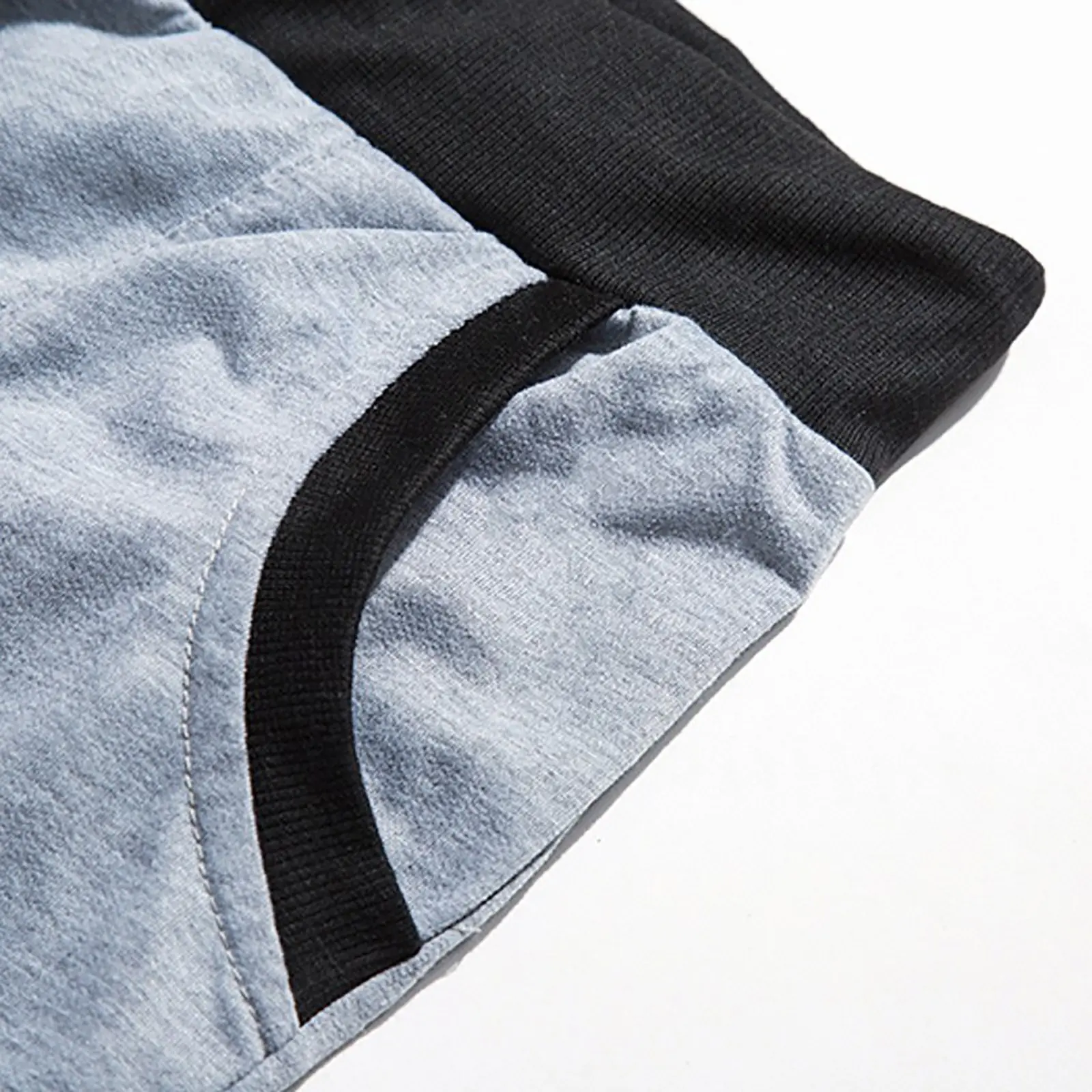 Knit Jogger Shorts For Men Elastic Waist Over Knee Drawstring 3/4 Athletic Workout Short Pants Male Running Pants