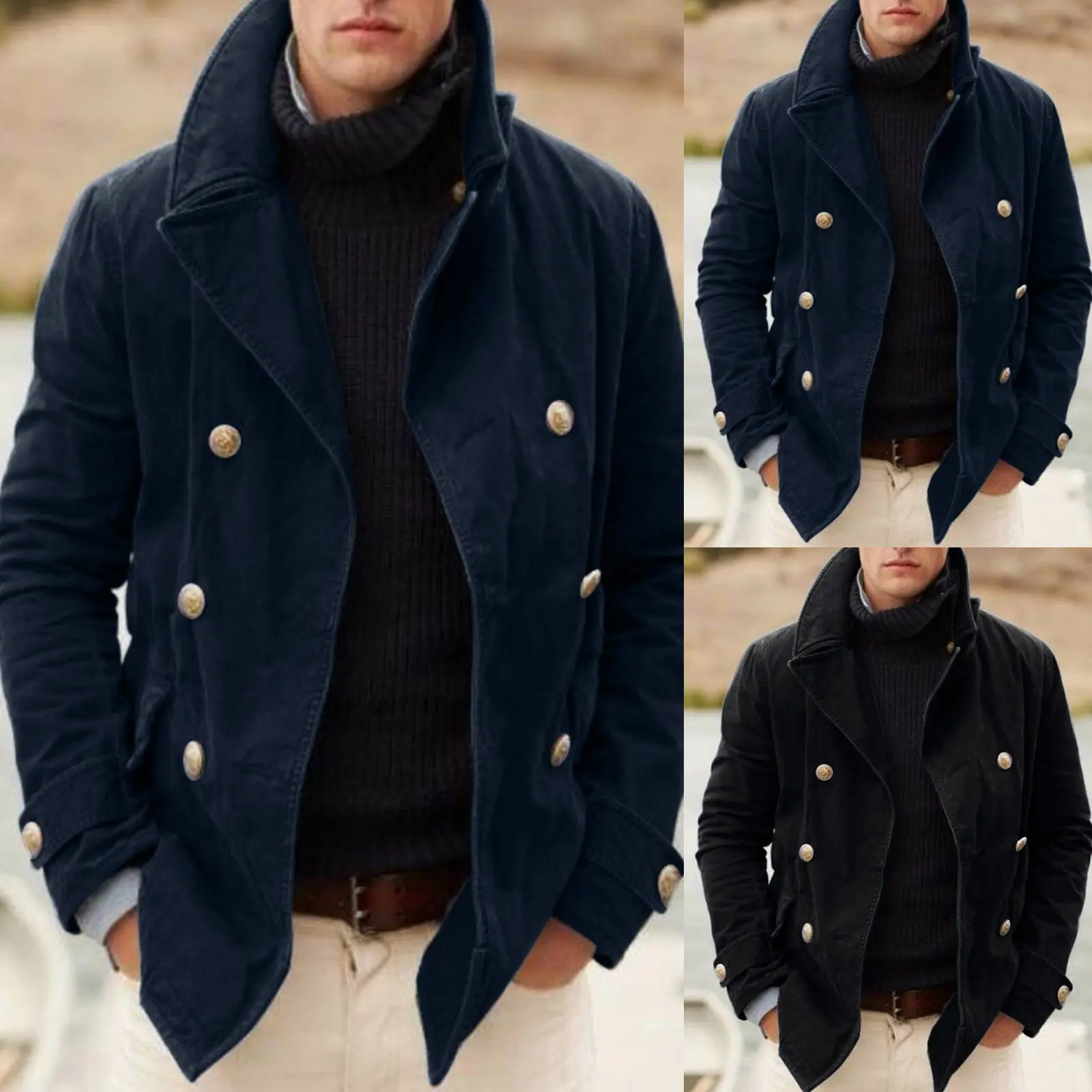 Cloth Jackets For Men Men's Solid Color Open Jacket Casual Coat Hiking Puffy Jacket