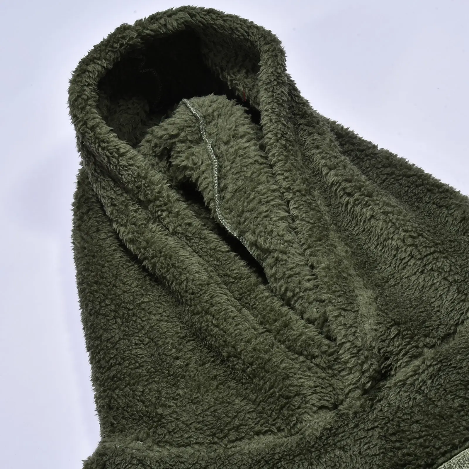 Men's Autumn Plush Hoodies Big And Tall Solid Color Sweatshirts Fuzzy Fleece Letter Label Comfty Casual Sweatshirt for Men