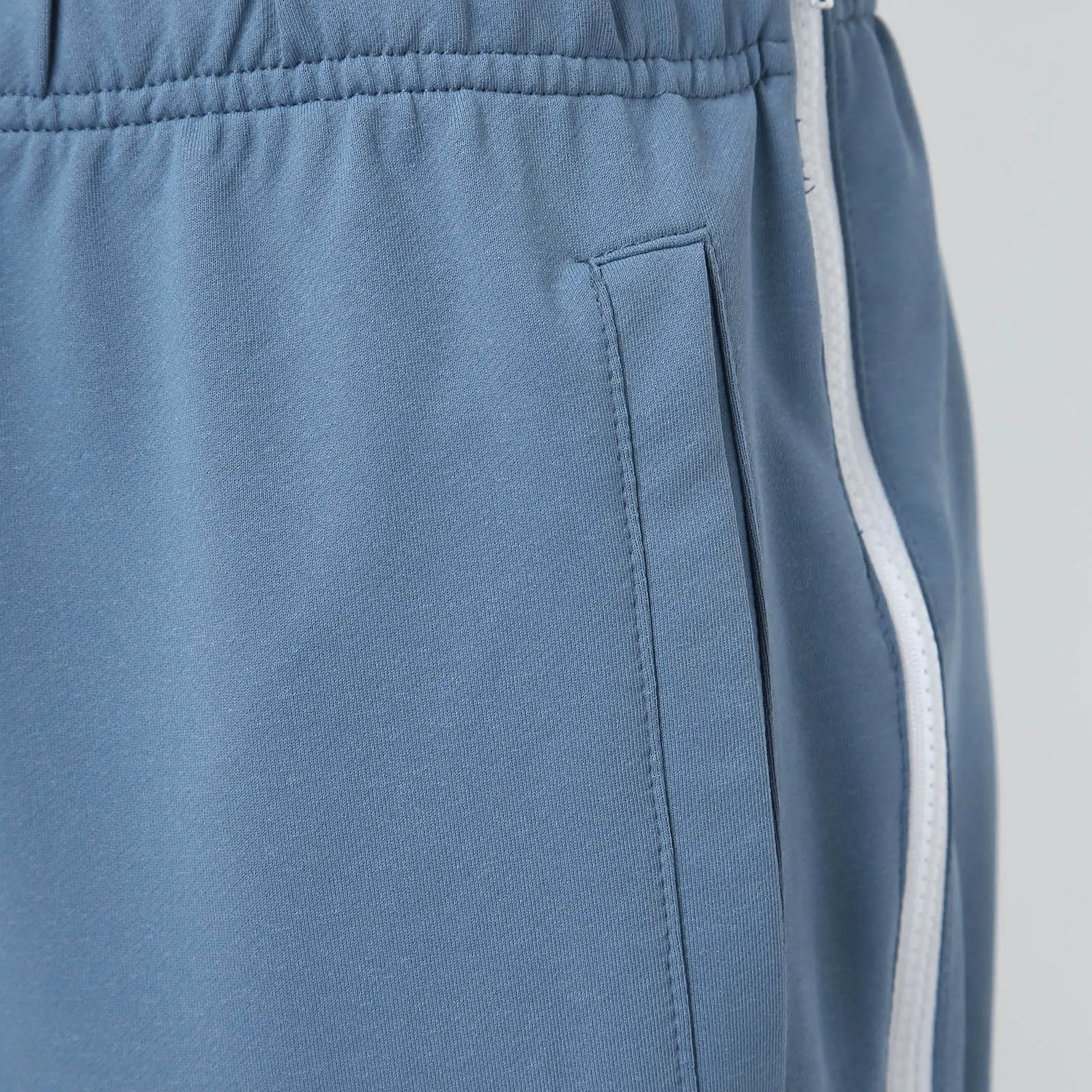 Men's Cotton Casual Sports Pants Side Buttons Basketball Zippers Fully Cut Postoperative Pocket Trouser Elastic Waist Pants