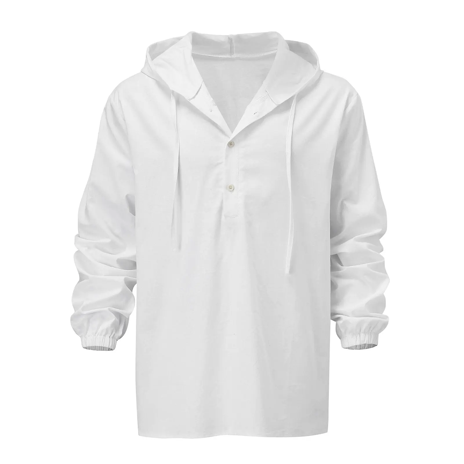 Solid Hoodies Blouse For Man Outdoor Casual Sports Loose Shirts Male Drawstring Long Sleeve Breathable Commuting Shirts 한국인후기많은옷