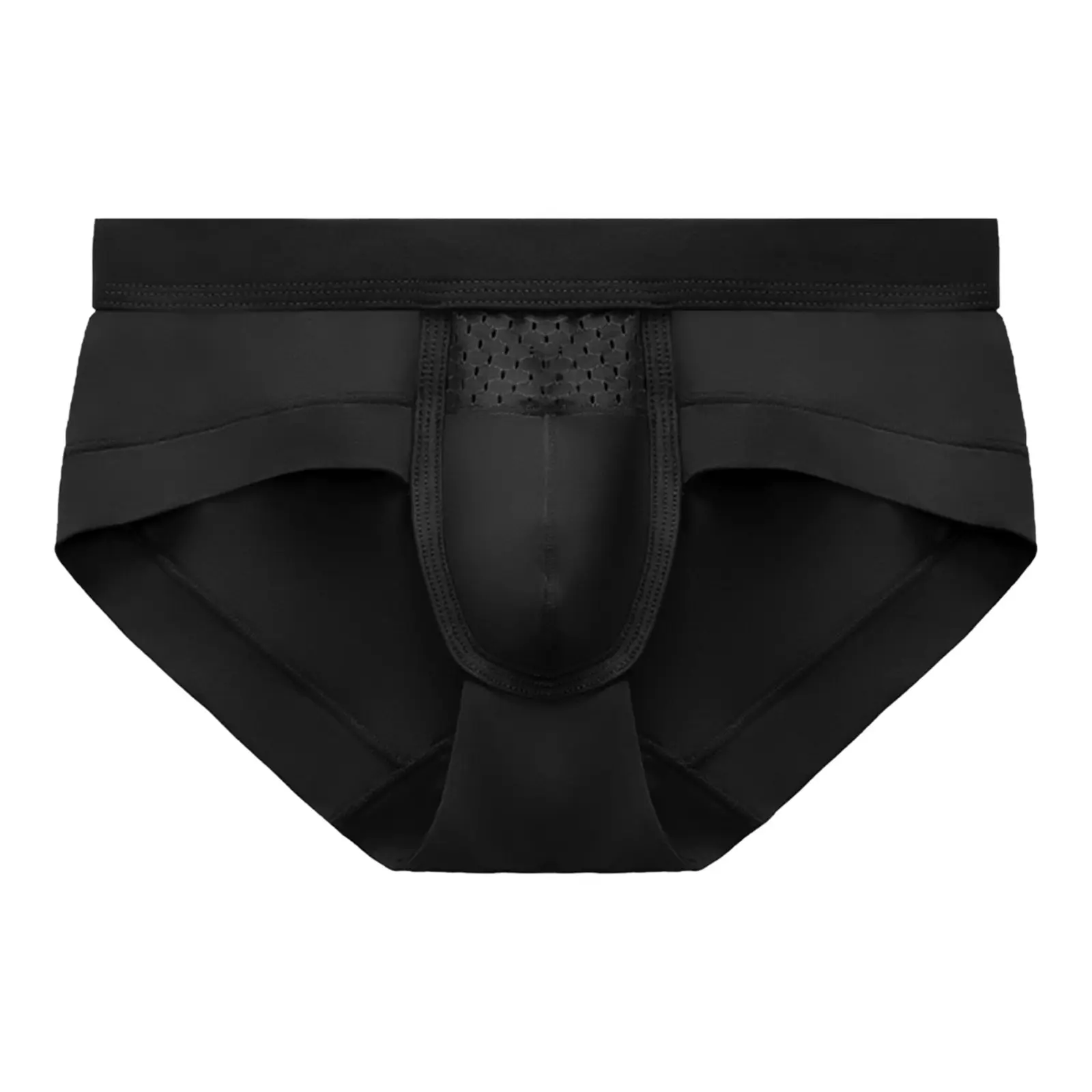 Male Triangle Low Waisted Sexy Solid Color Underwear Small Flat Angle Stretch Breathable Underwear Lightweight Comfty Briefs