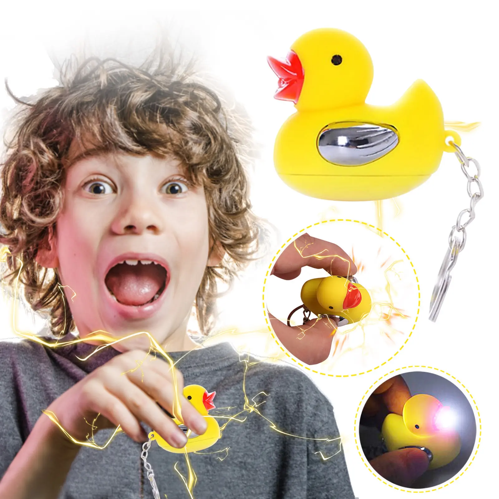 Key Holders Rings For Baby Joke Electric Stick Trick Shocking Chain Kids Toy Novelty Key Children Prank Mini Wallets For Women