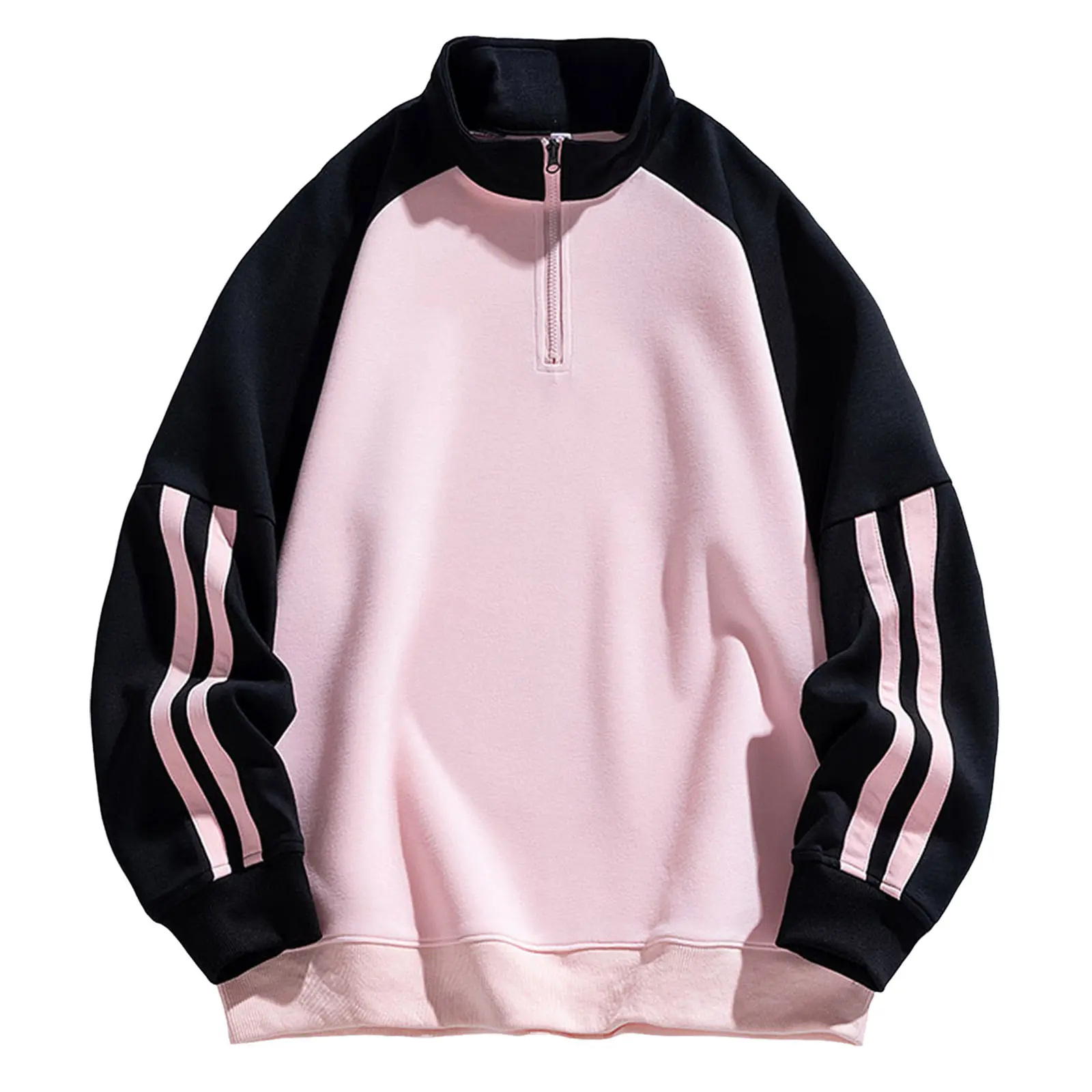 Cool Mom Sweatshirt Men'S High Street Fashion Half Zip Loose Casual Heavyweight Hoodie Men Full Zip Fleece Sudadera Hombre