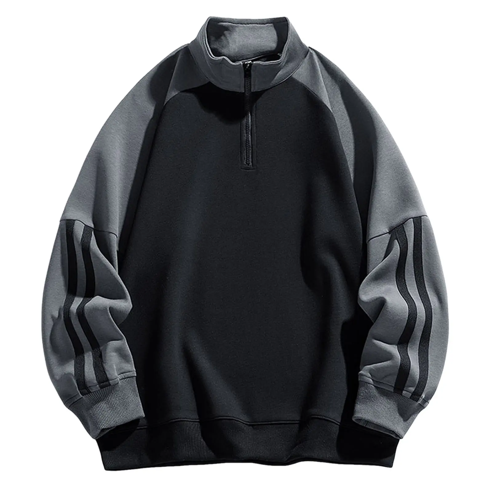 Cool Mom Sweatshirt Men'S High Street Fashion Half Zip Loose Casual Heavyweight Hoodie Men Full Zip Fleece Sudadera Hombre
