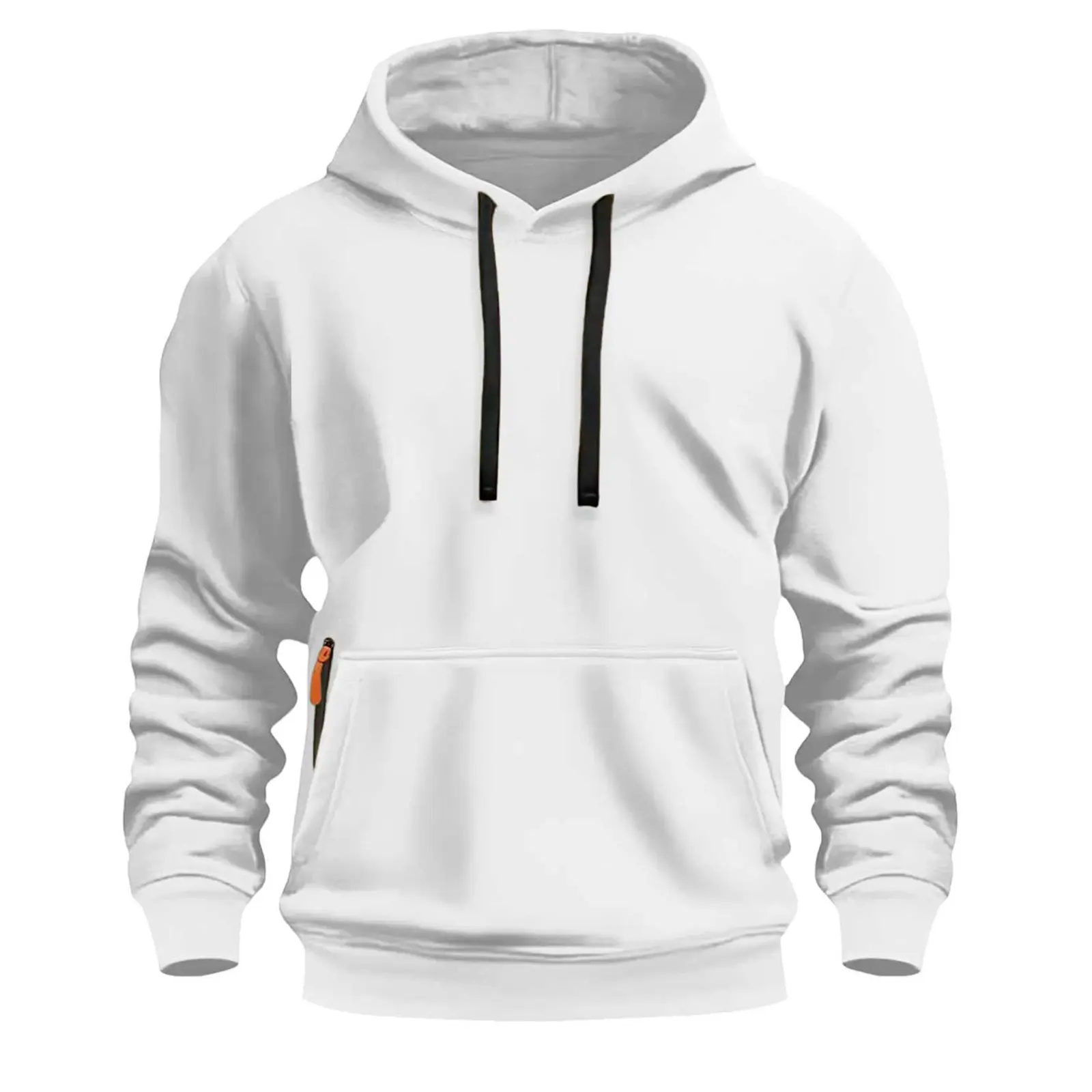 Thin Sweatshirts for Men Men's Hoodies Solid Color Loose Large Size Casual Sports Pullover Pocket Zipper Design Hoodies M