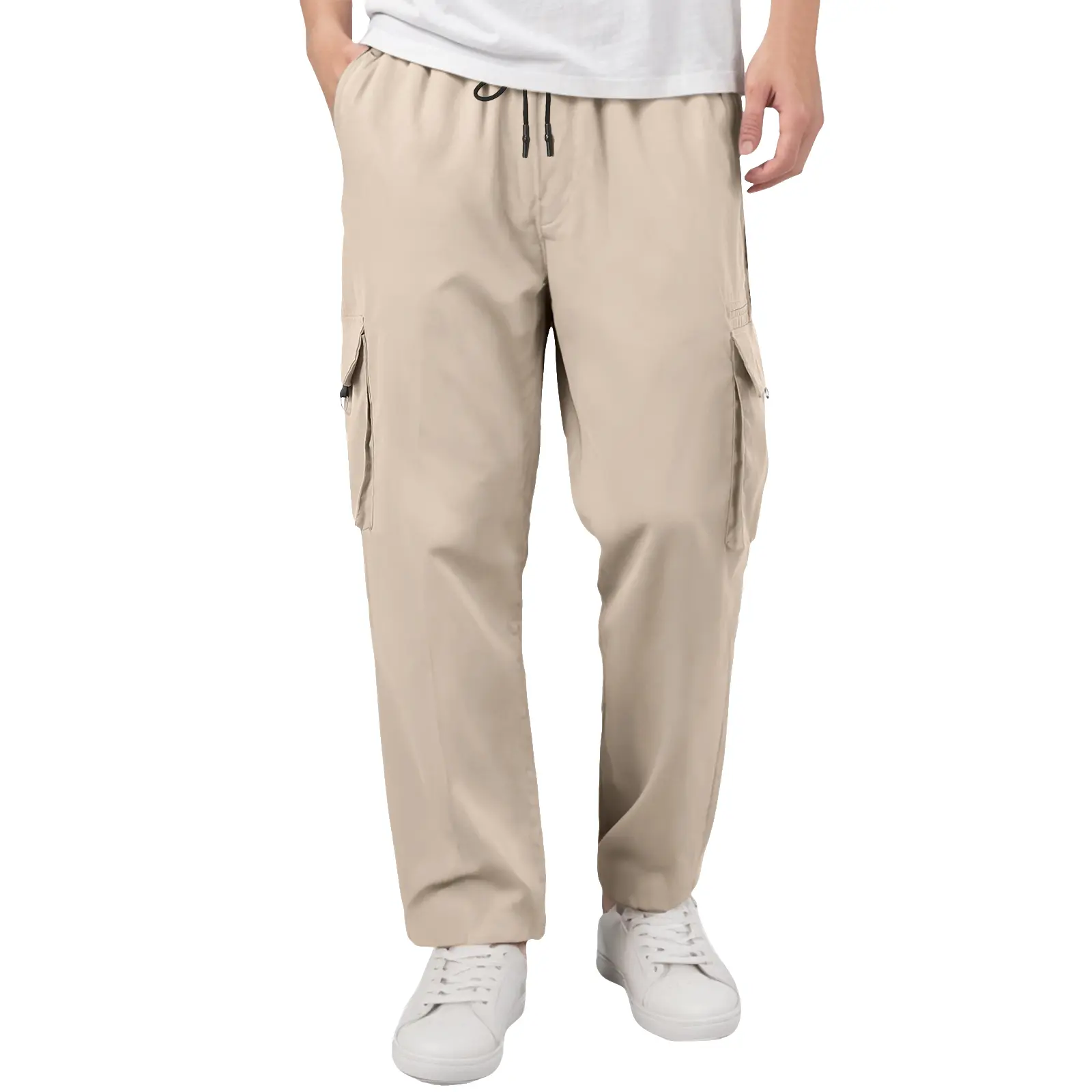 Warm And Tote Men'S Spring And Drawstring Pocket Breathable Casual Sports Pants Men'S Clothing Street Wear Roupas Masculinas
