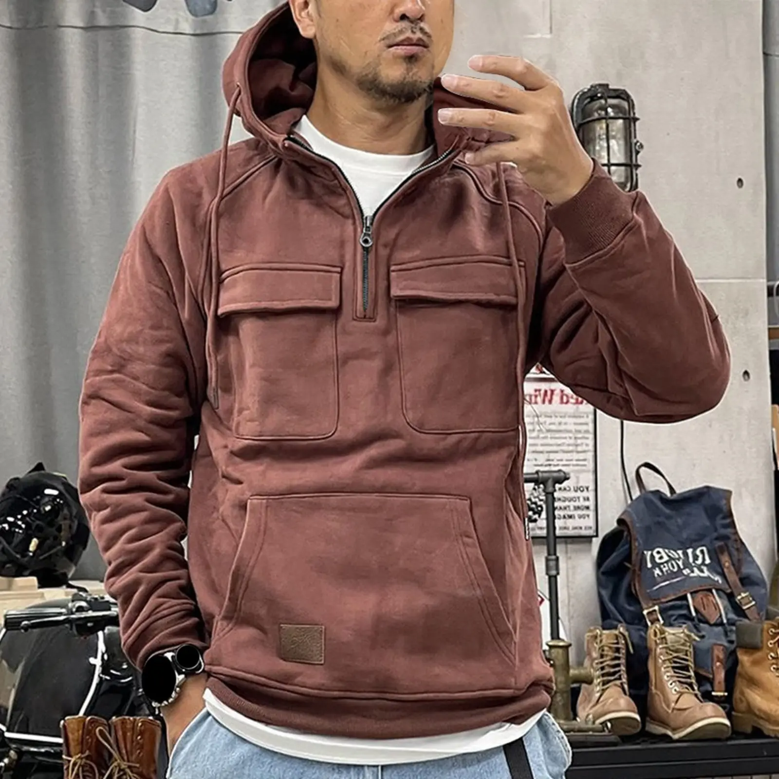 Cute Long Sleeve Shirt Mens Long Sleeve Casual O Neck Oversized Sweatshirt Loose Fit Tunic Fall Blouses Hoodies for Men T