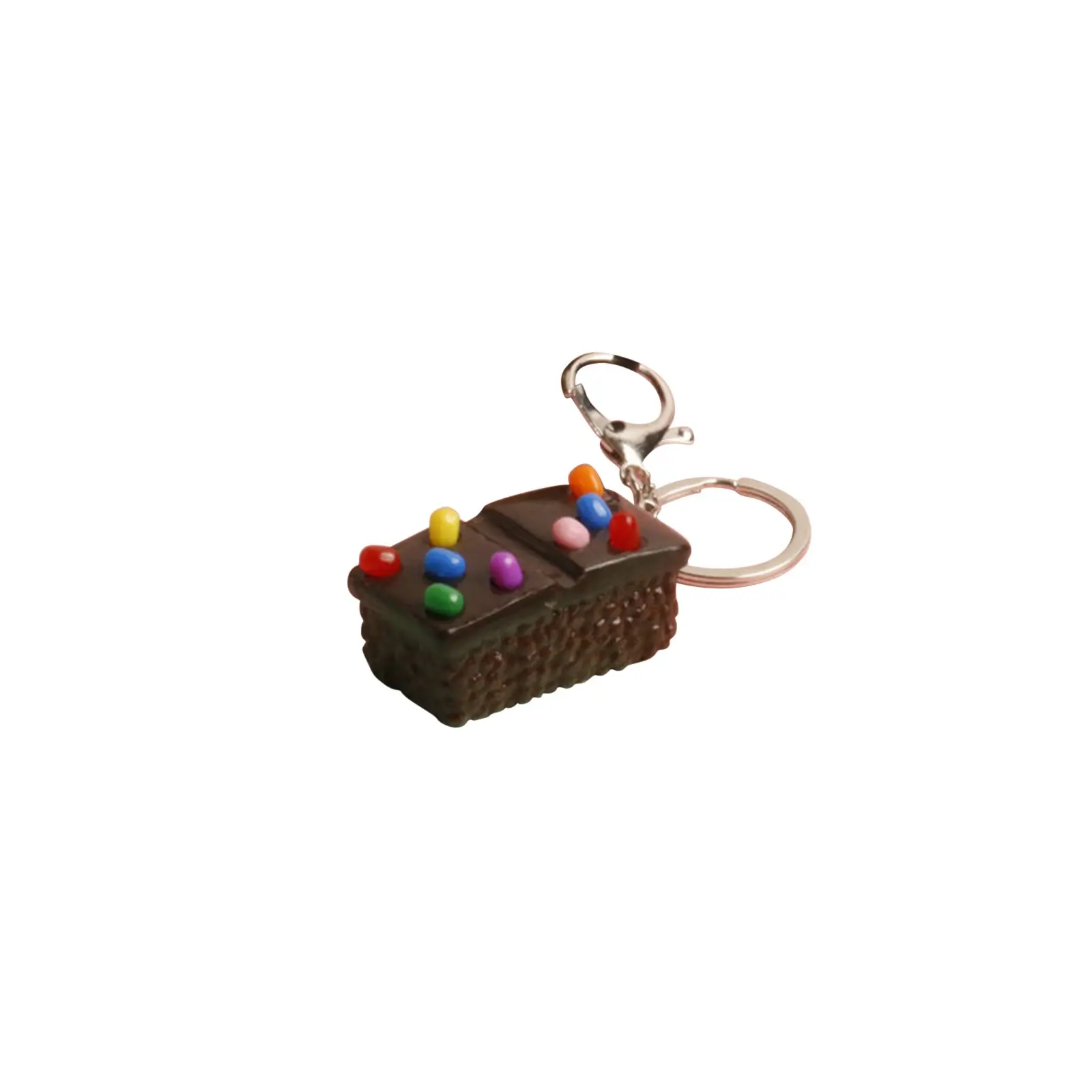 Simulation Of Chocolate Keychain Dessert Pendant Creative Schoolbag Pendant For Men And Women Wallet with Key Ring