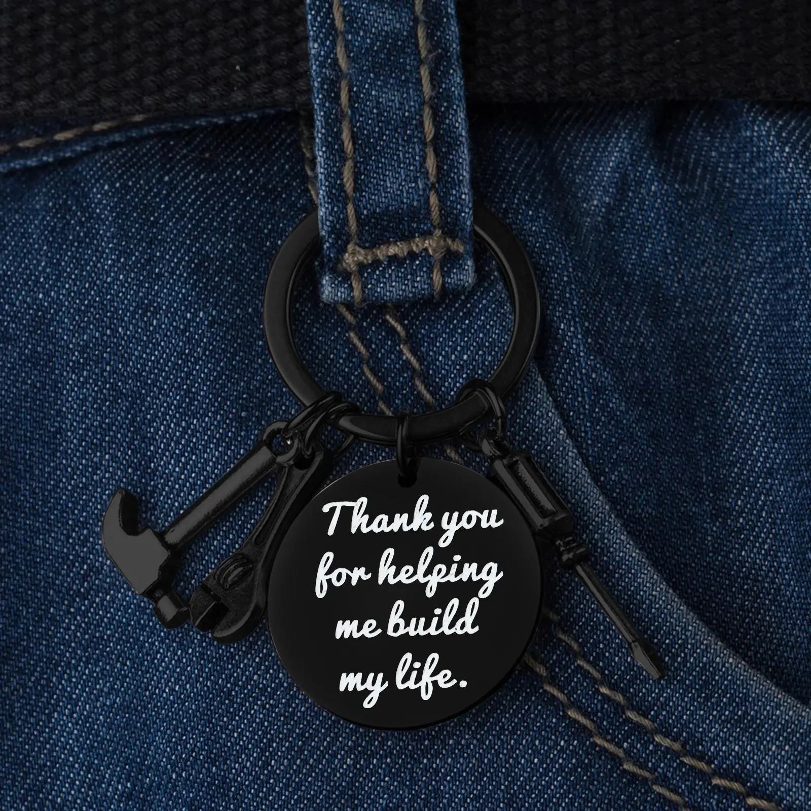 Thank Gifts Life Keychain Gift Me For Helping Build Fathers Day For Dad My You Keychains Small Wallet for Women Holder
