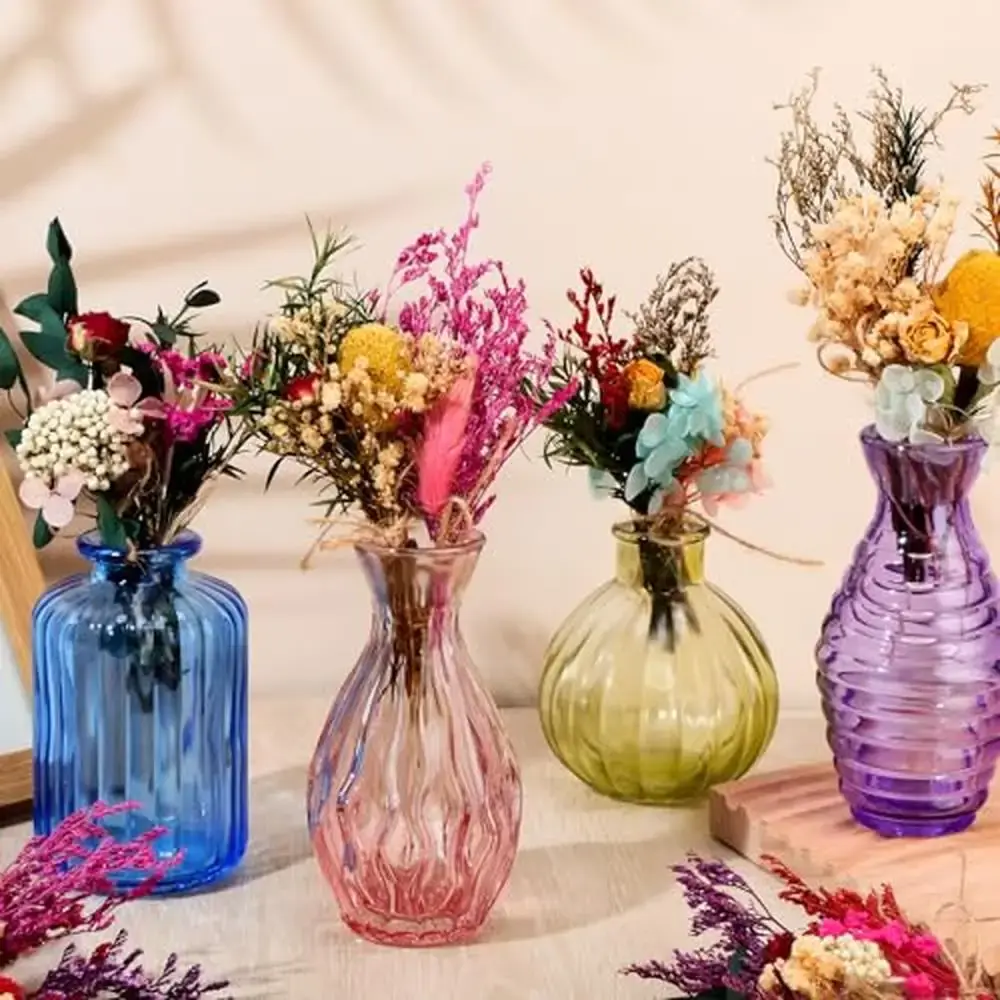 Mixed Natural Dried Flowers Bouquets Assorted Styles Crafts Vase Decoration Wedding Bouquet 48 Pcs