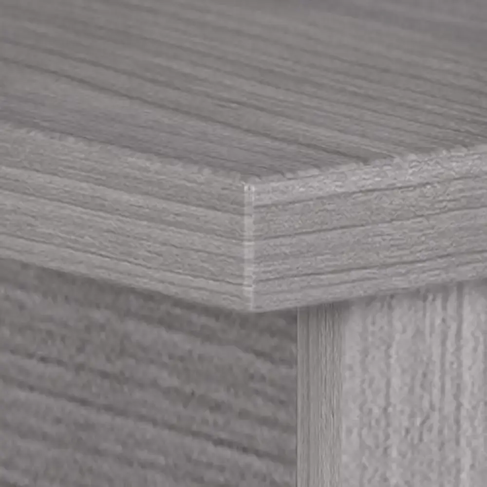 Efficient Platinum Gray L Shaped Desk with Cable Management Home Office