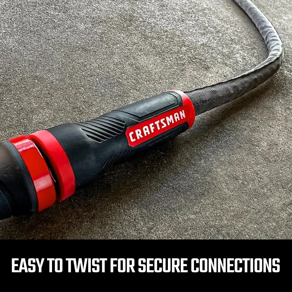 Heavy Duty Expandable Garden Hose 100ft Durable Fabric Hose Lightweight Flexible Watering Solution Quick Repair Couplings Garden