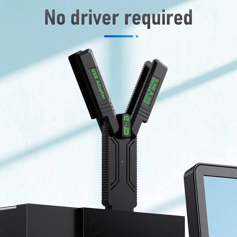 1300Mbps WiFi USB Adapter Dual Band 2.4G&5Ghz Wi-Fi Dongle 4-Antennas USB3.0 High-Speed 802.11AC Wireless Receiver For PC/Laptop