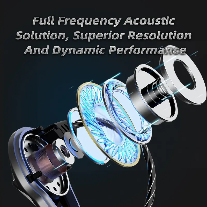 QKZ AK7 Copper Driver Wired Earphones HiFi Bass Stereo Super Clear Gaming Headset Music Sport 3.5mm AUX In Ear Earbuds With MIC