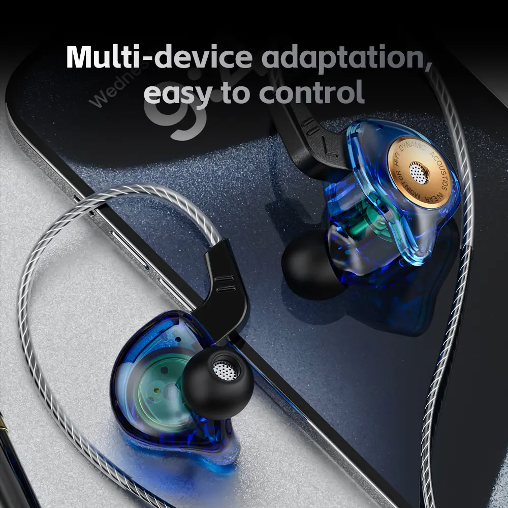 QKZ AK6-Ultra Wired Earphones 3.5mm AUX In-Ear Headset With MIC Dynamic HIFI Sound Earbuds Sports Game Music For Phone Tablet PC