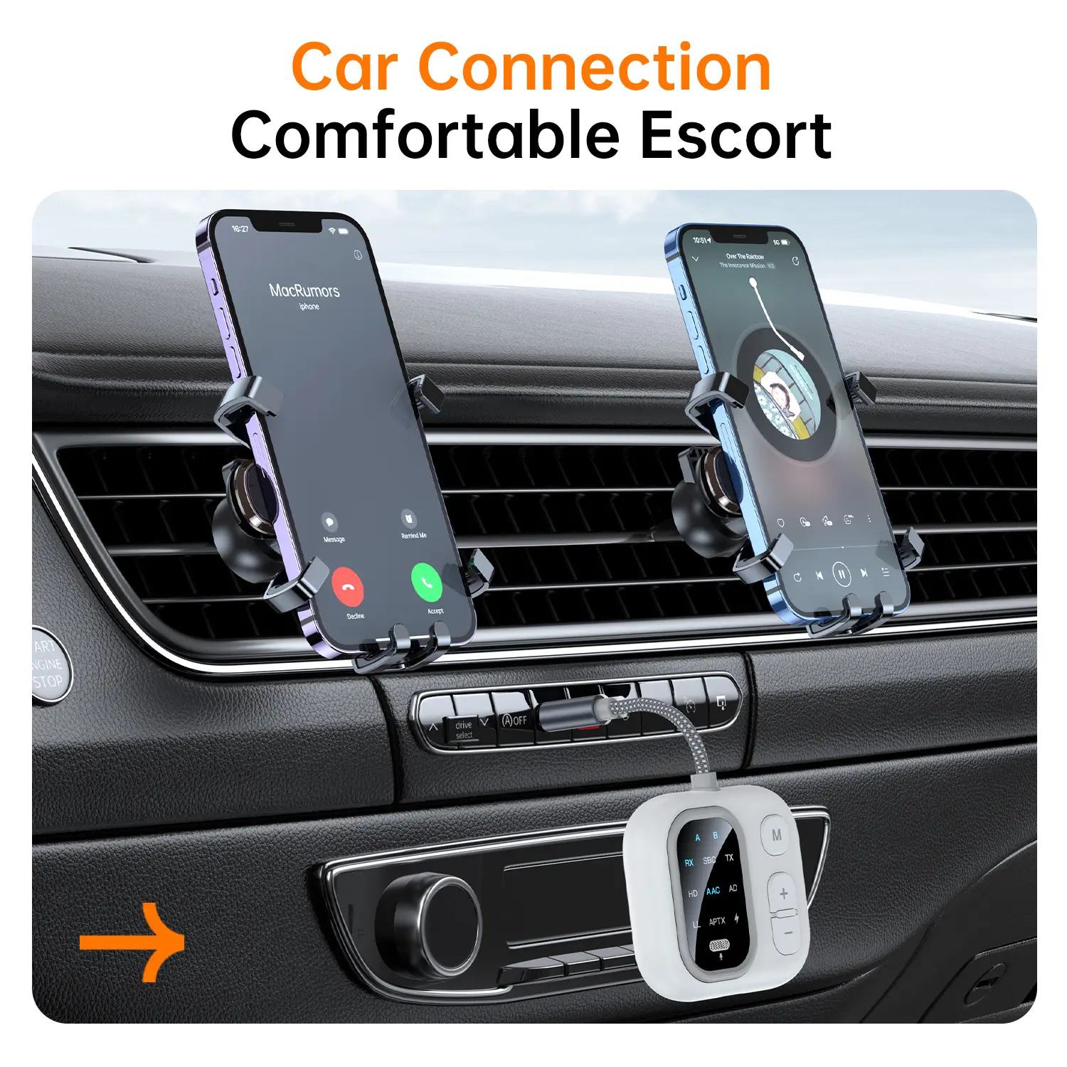 2 in 1 aptX-Adaptive AD/HD/LL AAC Bluetooth Audio Transmitter Receiver 3.5MM AUX HiFi Music Multipoint Airplane Wireless Adapter