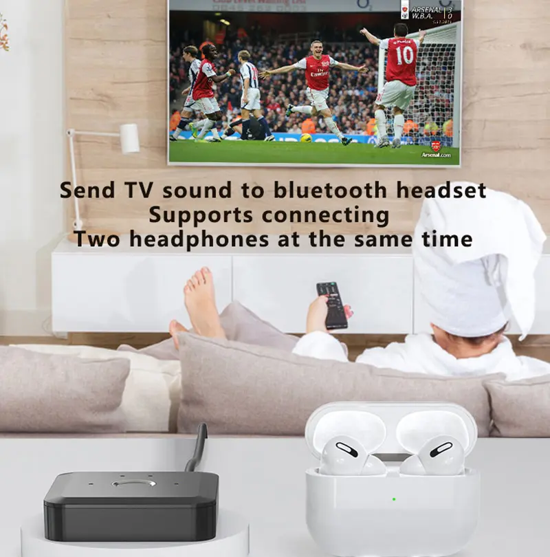 aptX Adaptive/LL/HD 2-in-1 Bluetooth Audio Transmitter Receiver 24Bit 96Khz 3.5MM AUX HIFI Music Wireless Adapter For TV PC Car