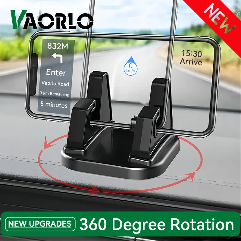 360° Rotatable Mobile Phone Holder Car Bracket Non-Slip GPS Navigation Car Mount Stand Support In Car Universal For All Phones