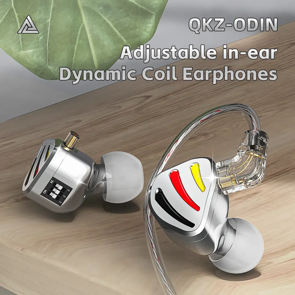Original QKZ ODIN Wired Earphone HiFi Bass Earbud Monitor Vocal 3-Level Tuning In-Ear Dynamic Metal D-Fi Headsets For Game Music