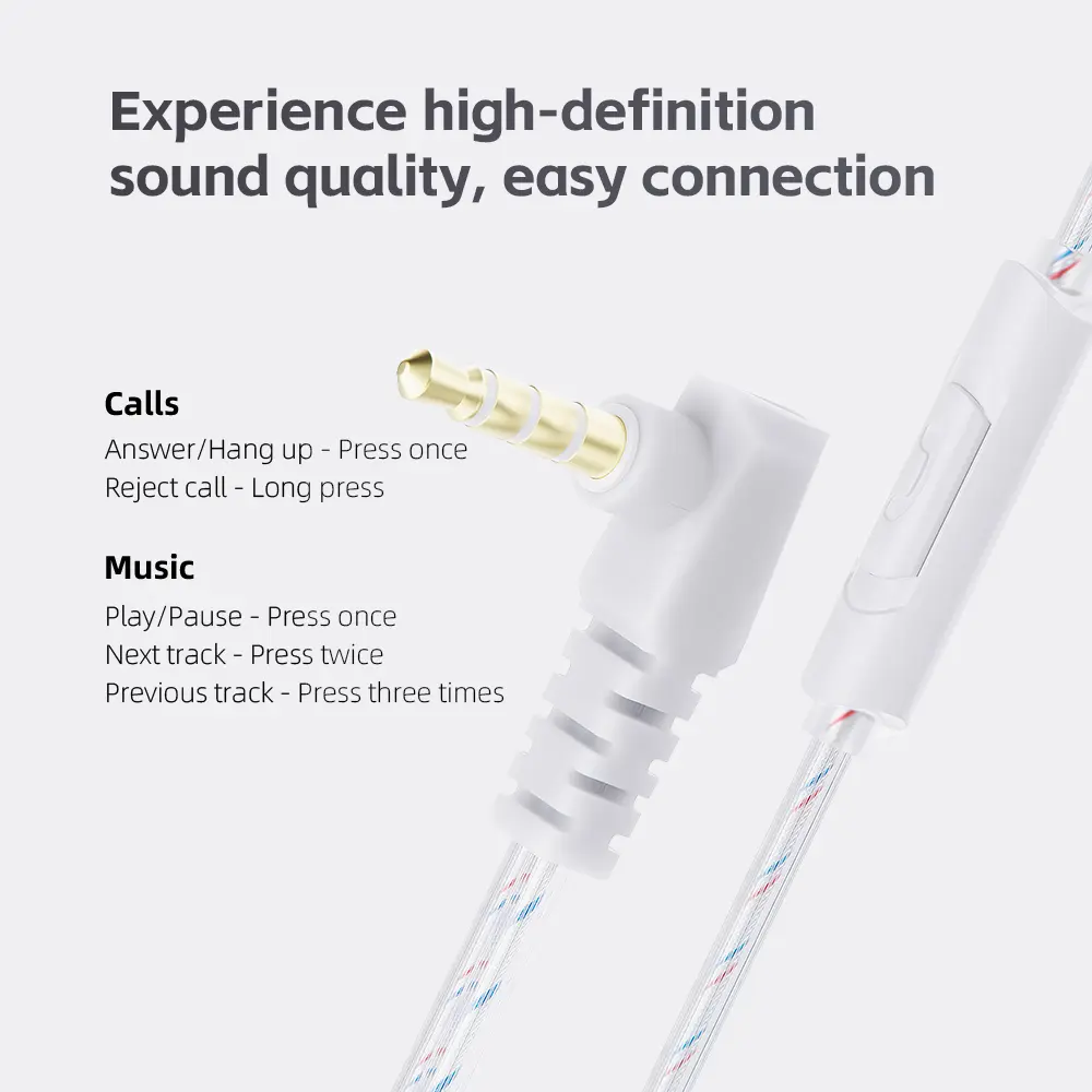 QKZ AK6-Lucky Earphones HIFI Bass Earbuds Monitor 3-Level Tuning Switch 3.5mm AUX In-Ear Headset Sport Stereo Sound Headphones