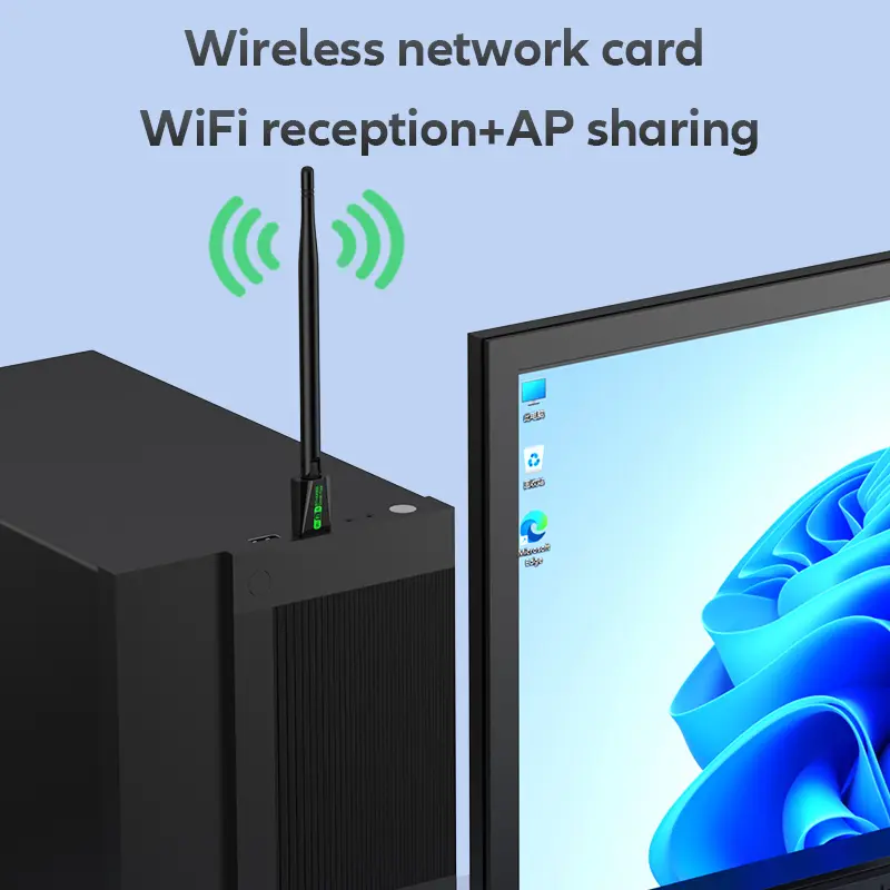 900Mbps WiFi6 Adapter Bluetooth 5.4 2.4G/5Ghz WiFi Dongle AX900 With Antenna Wireless Network Card Receiver WIN10/11 Driver Free