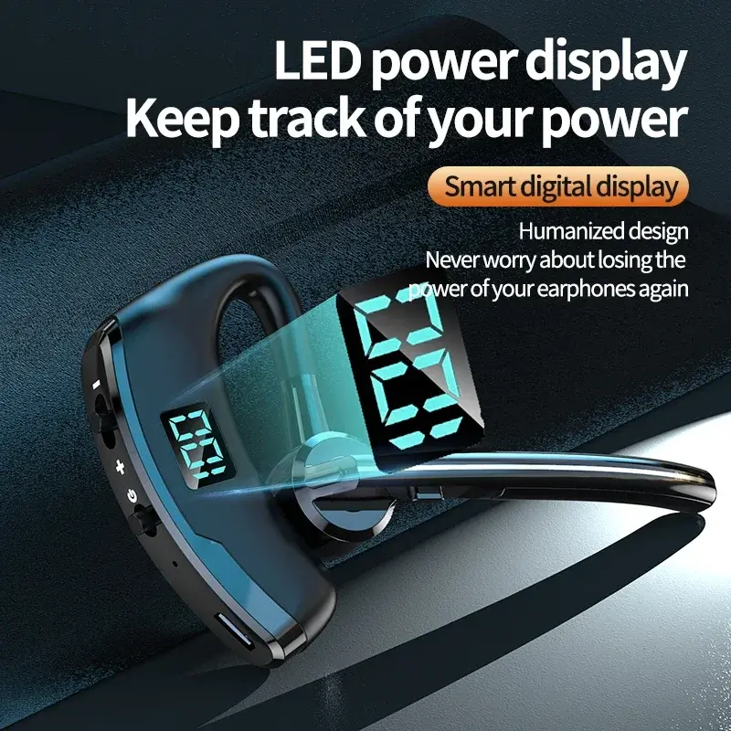 NEW V8S Bluetooth Earphones LED Power Display Wireless Headphones Voice Control Incoming Calls With HD MIC 30 Hours Music Time