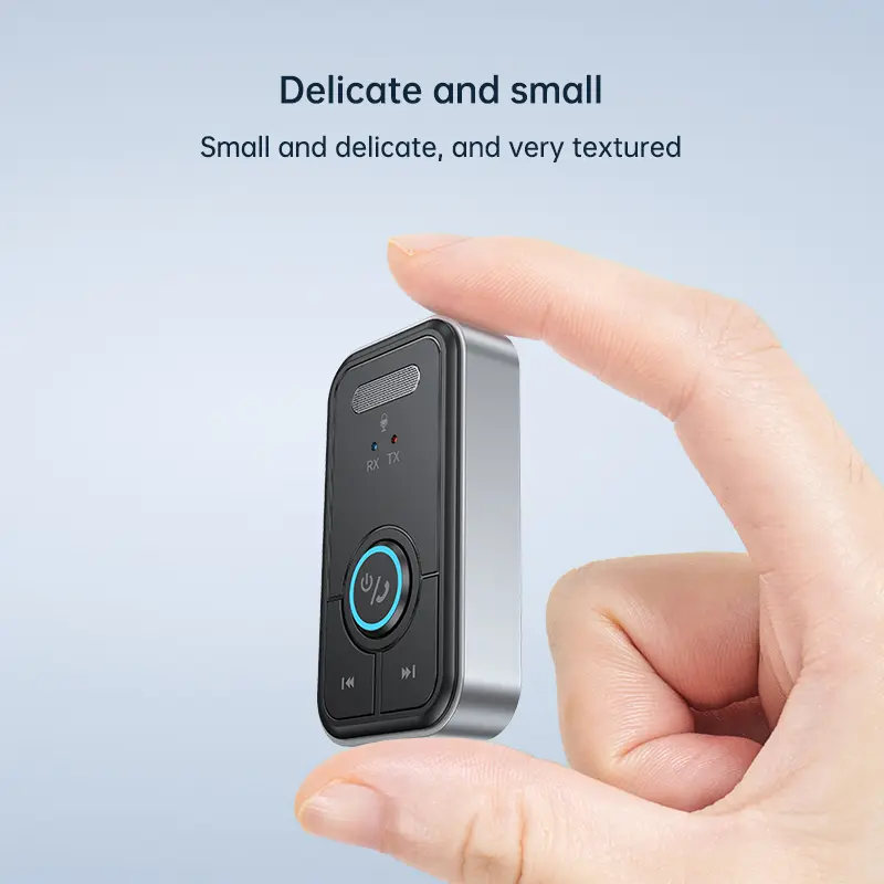 2 IN 1 Bluetooth 5.4 Audio Transmitter Receiver 3.5MM AUX HiFi Stereo Wireless Adapter With Mic For TV PC Car Airplane Speaker