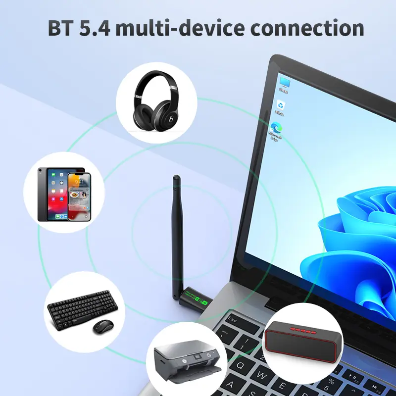 AX900 USB WIFI6 Bluetooth 5.4 Adapter 2.4G+5GHz Dual Band 802.11AX Wireless Network Card Receiver Dongle Antenna For WIN10/11