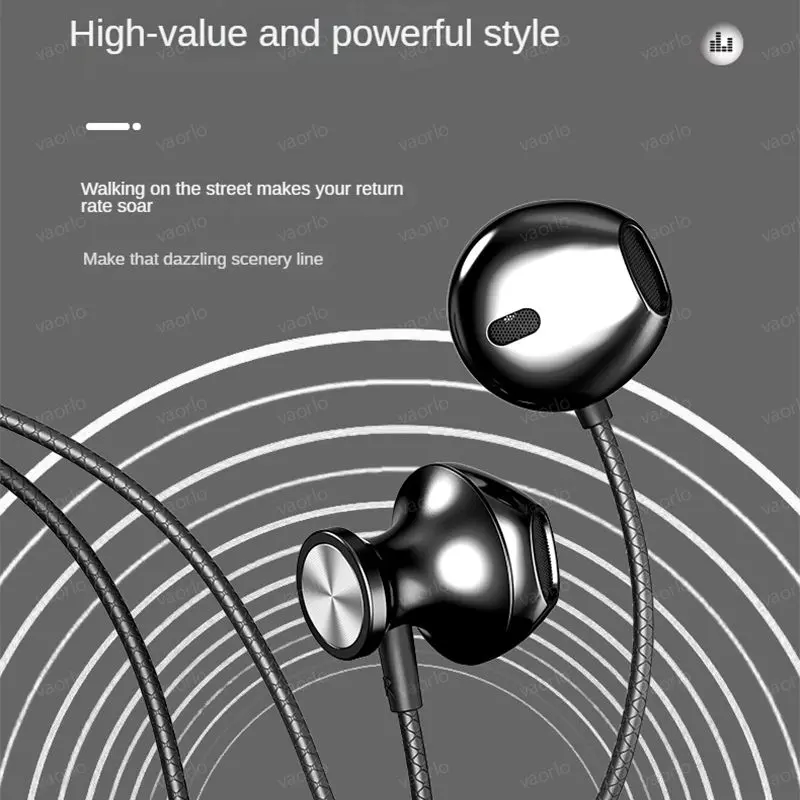 Digital Chip Wired Earphone 3.5mm AUX/Type C In-Ear 9D HiFi Heavy Bass In-Ear Headsets For Samsung Android Huawei Xiaomi iPad PC