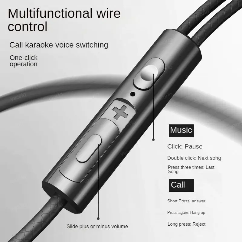 Digital Chip Wired Earphone 3.5mm AUX/Type C In-Ear 9D HiFi Heavy Bass In-Ear Headsets For Samsung Android Huawei Xiaomi iPad PC