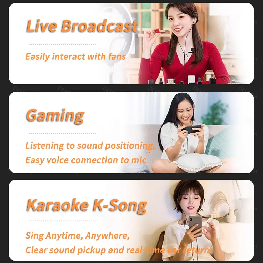 Digital Chip Wired Earphone 3.5mm AUX/Type C 9D HiFi Surround HD MIC In-Ear Karaoke Headsets For Samsung Huawei Xiaomi iPad PC
